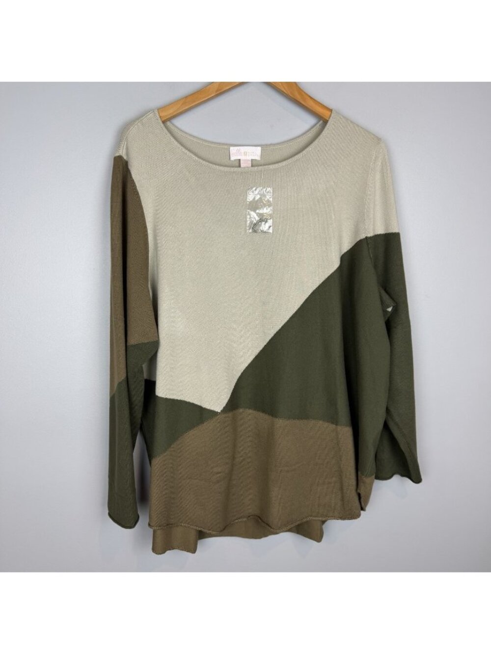 Belle by Kim Gravel Colorblock Sweater Women’s Size 3x Tri-color New
